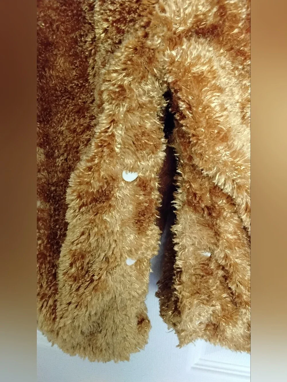 Cozy Brown Fuzzy Pony Baby One-Piece Costume with Hood
